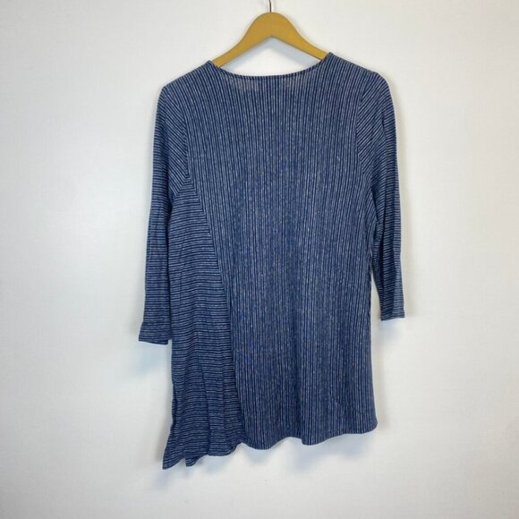 J Jill Hemp Striped Asymmetrical Tunic Top - Picture 10 of 11